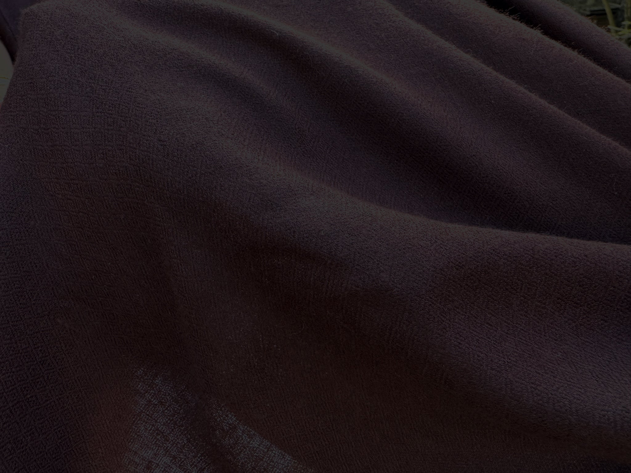 SHUNYATA - Large Merino Wool Shawl - Chocolate Brown