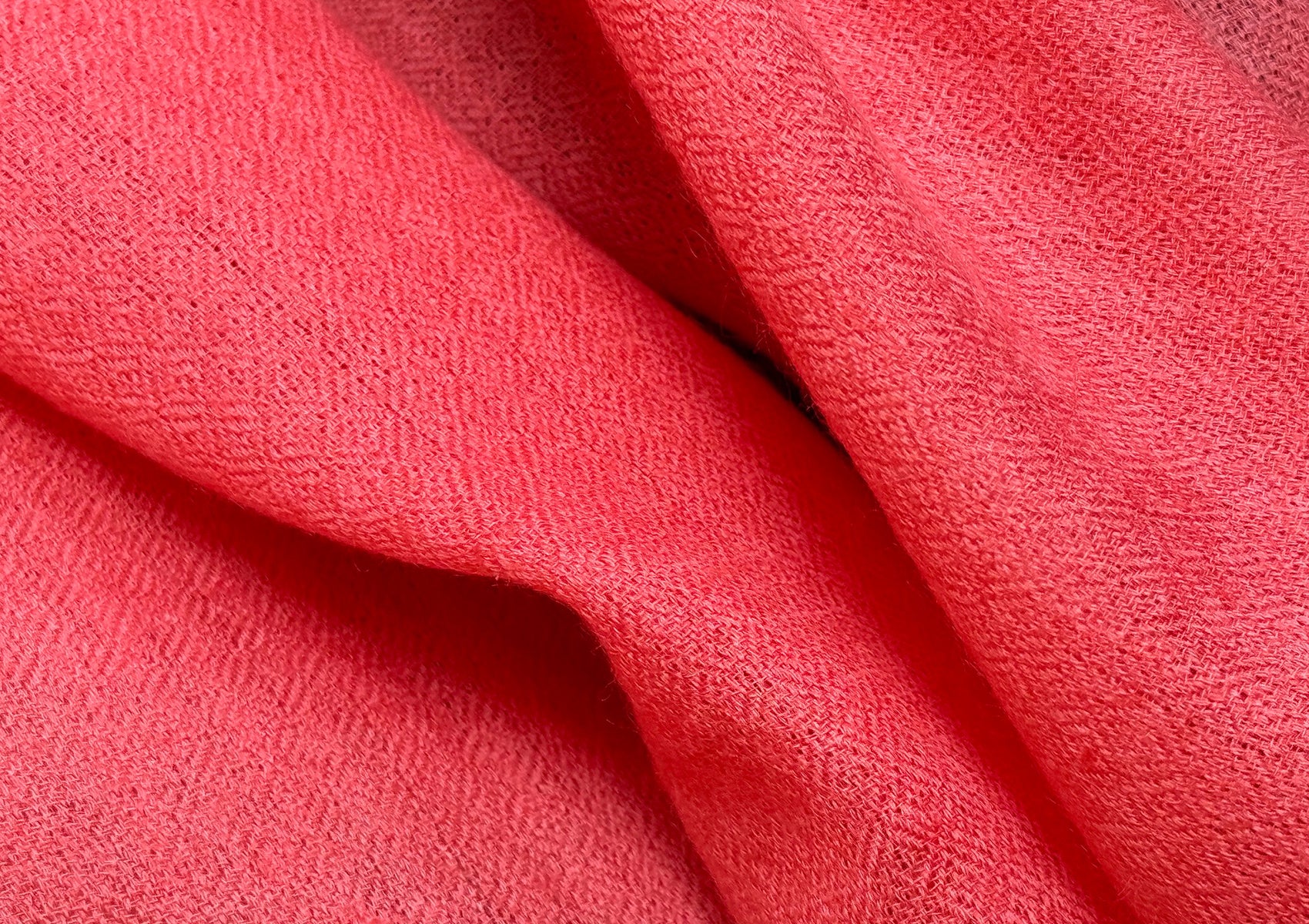 SHUNYATA - Large Merino Wool Shawl - Coral