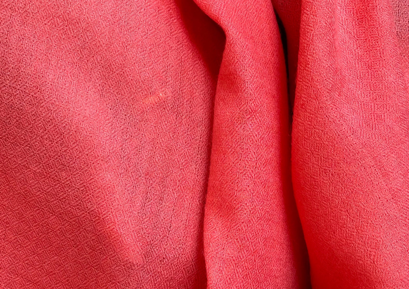 SHUNYATA - Large Merino Wool Shawl - Coral