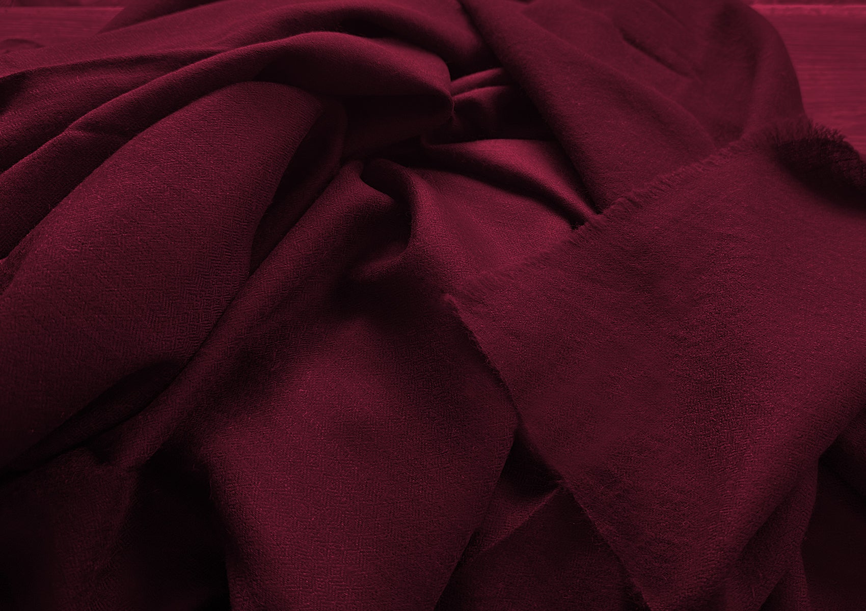 Deep red pashmina meditation shawl with soft, luxurious texture, perfect for Buddhist meditation practices.