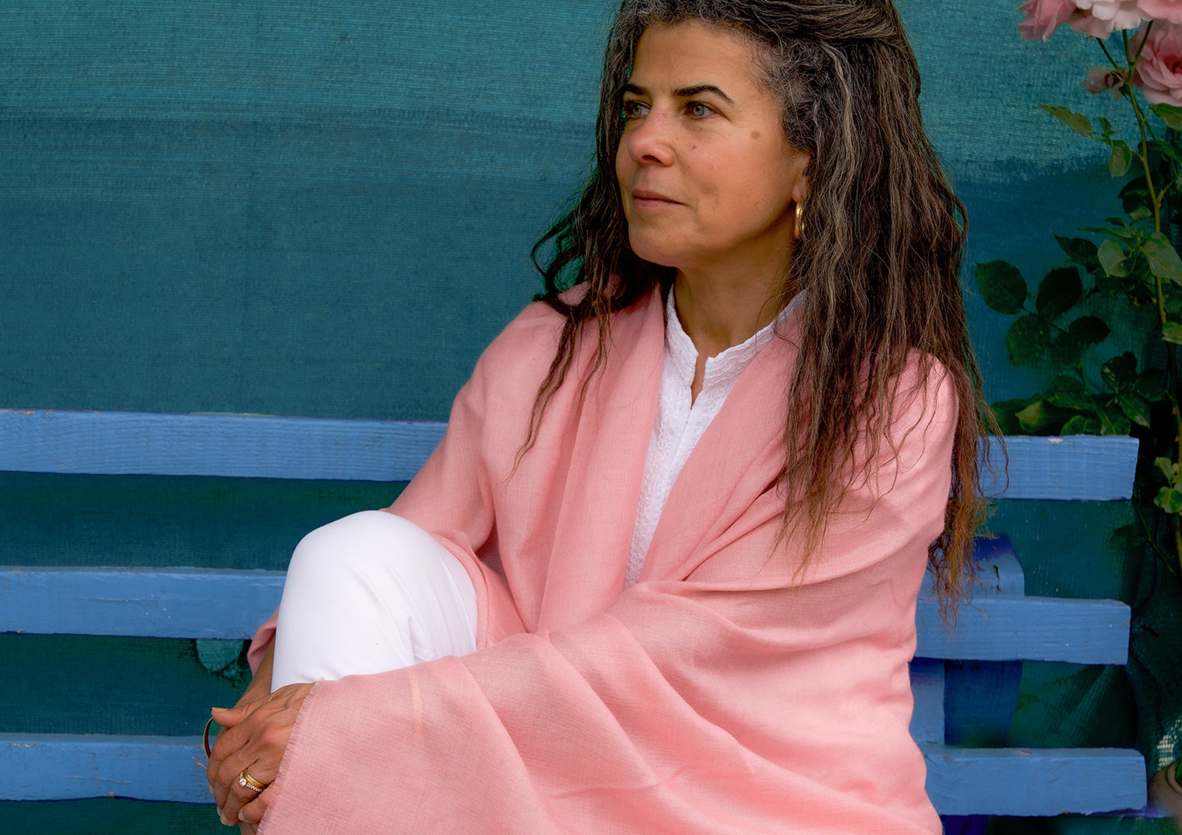 Lakshmi Light - Authentic Pashmina Meditation Shawl - Pink