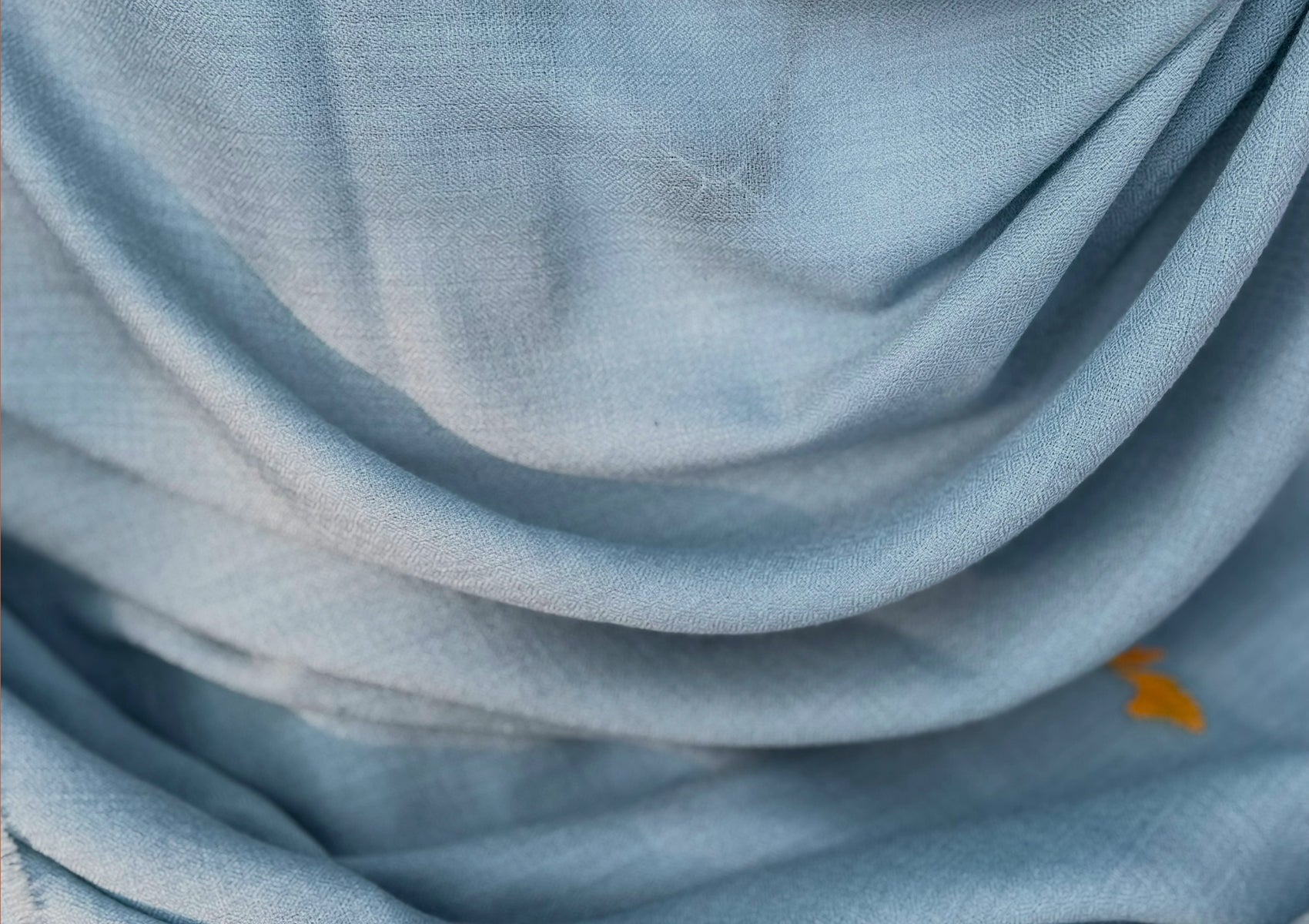 SHUNYATA - Large Merino Wool Shawl - Blue Grey