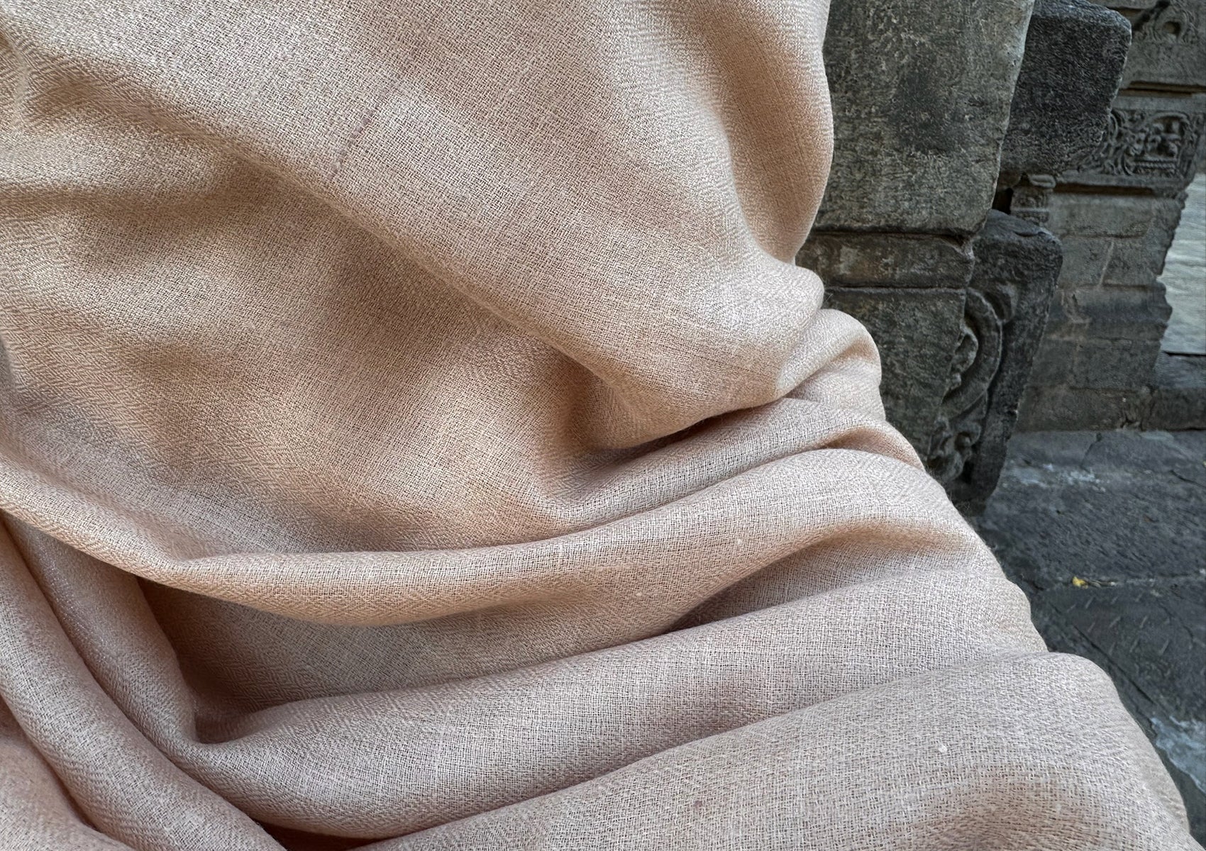 SHYAM - Pashmina Shawl for Men - Light Beige