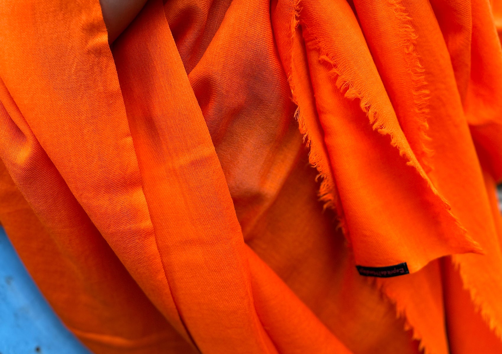 TARA Large - Fine Buddhist Shawl - Orange