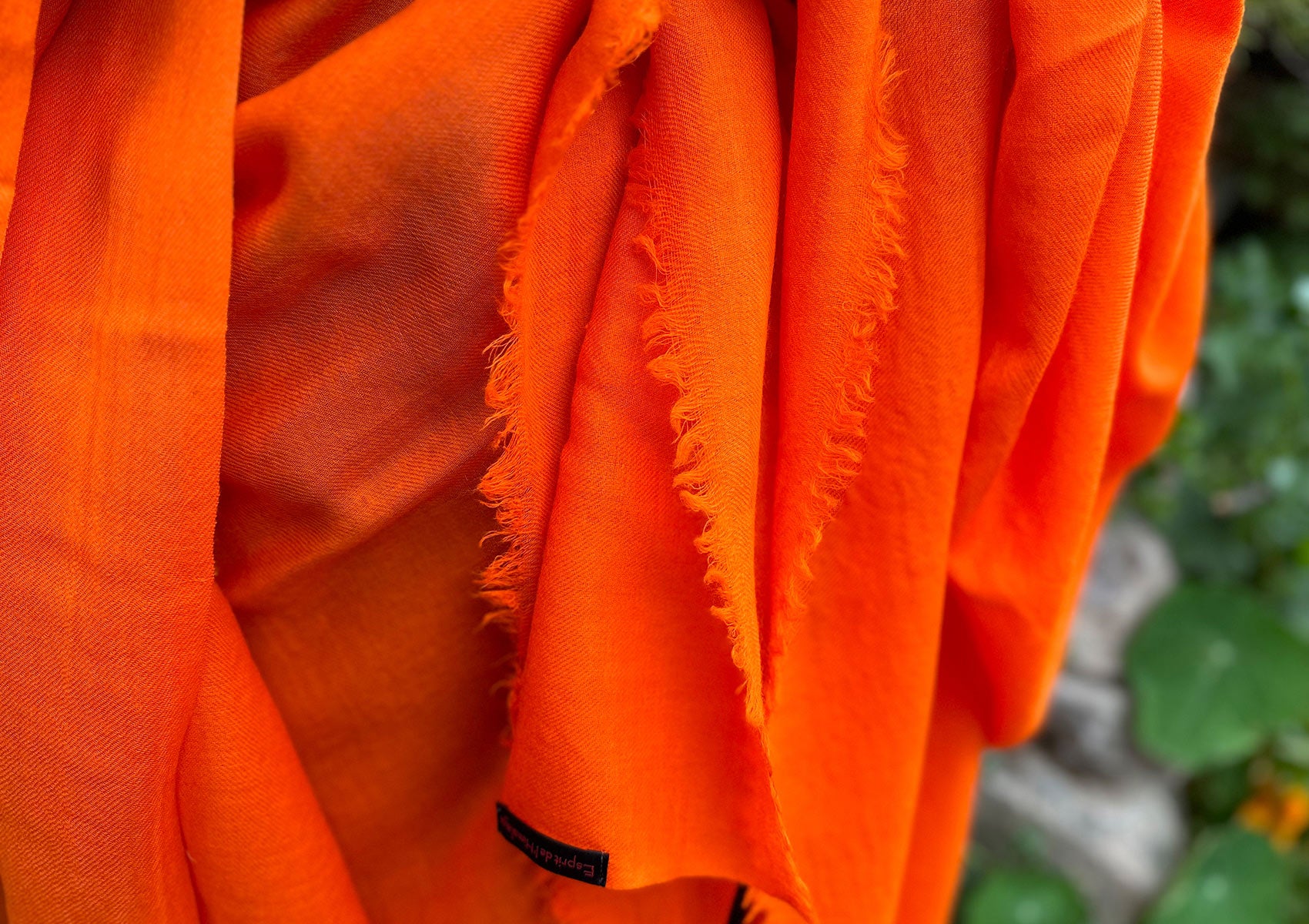 TARA Large - Fine Buddhist Shawl - Orange